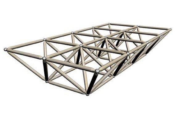 An image illustrating space frames in three-dimensional format