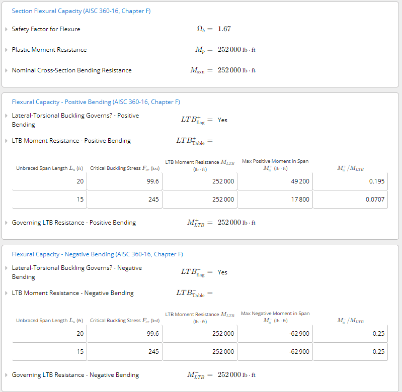 Steel beam moment capacity calculator by ClearCalcs